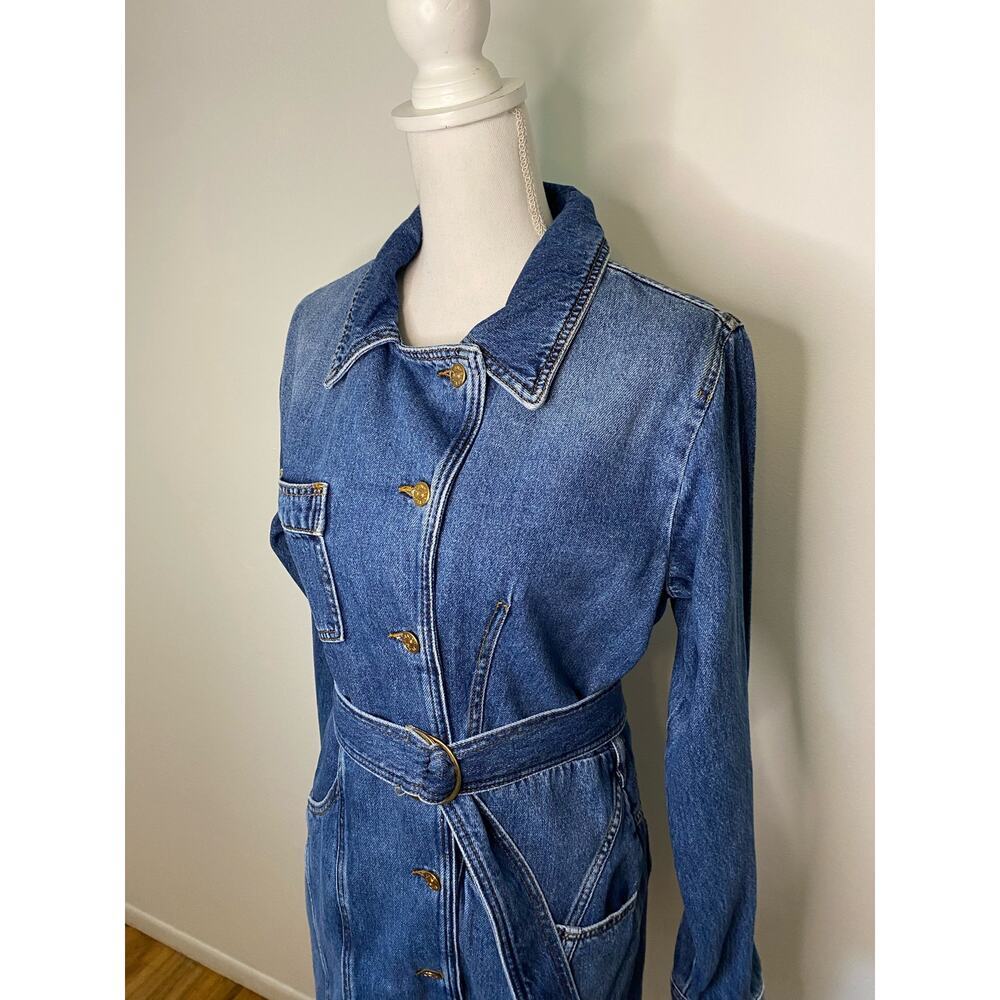 Claudie Pierlot Roulie Belted Denim Dress - Picture 3 of 8
